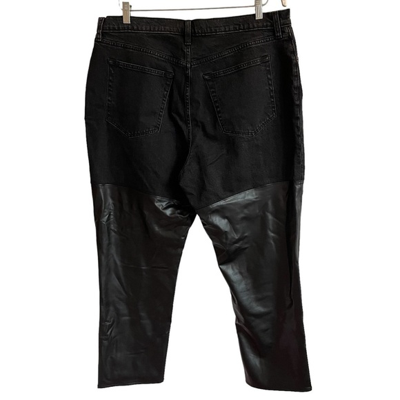 Abercrombie & Fitch Mixed Fabric Ultra High Rise 90s Straight Jean, Size 34/18 - Picture 11 of 12